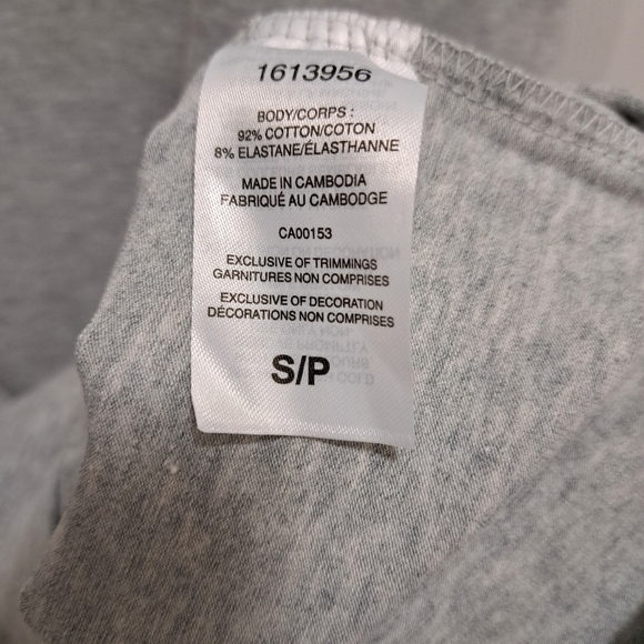 ❤️New! Champion T-Shirt Dress Light Grey Women's Small Cotton Blend Short Sleeve - Picture 10 of 15